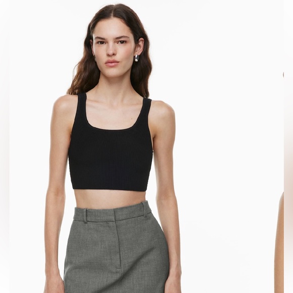 Wilfred Tops - Wilfred sculpt knit square neck cropped tank